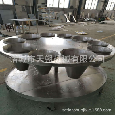 宰雞鴨瀝血器家禽自動控血池不鏽鋼瀝血槽手推旋轉式集血池多錐桶