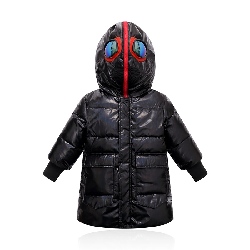2020新款儿童羽绒服秋冬男童中长款奥特曼卡通亮面免洗保暖外套|ms