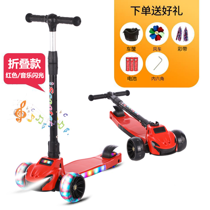 Patinete para niños de 2 a 14 años, tres o cuatro ruedas, diseño graffiti Swiss Flash, venta directa de fábrica.