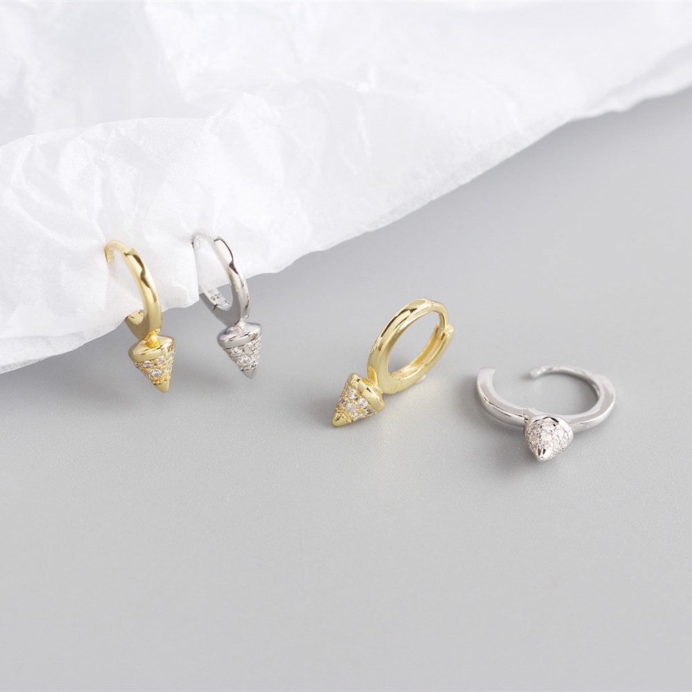 Geometric Fashion Gem Plating Earrings Ear Studs display picture 5