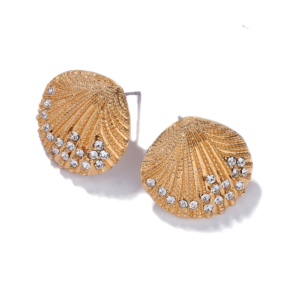 Fashion Bohemia Diamond Earrings New Alloy Shell Earrings display picture 7