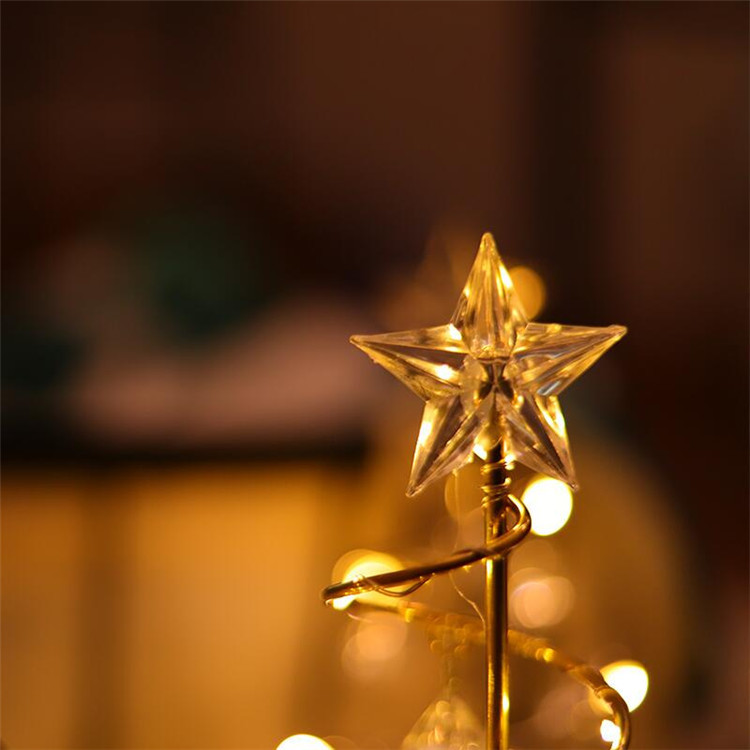 Año nuevo LLEVÓ la luz del árbol de cristal luminoso árbol decoración del hogar en línea sala de celebridades de Navidad pequeñas luces de colores