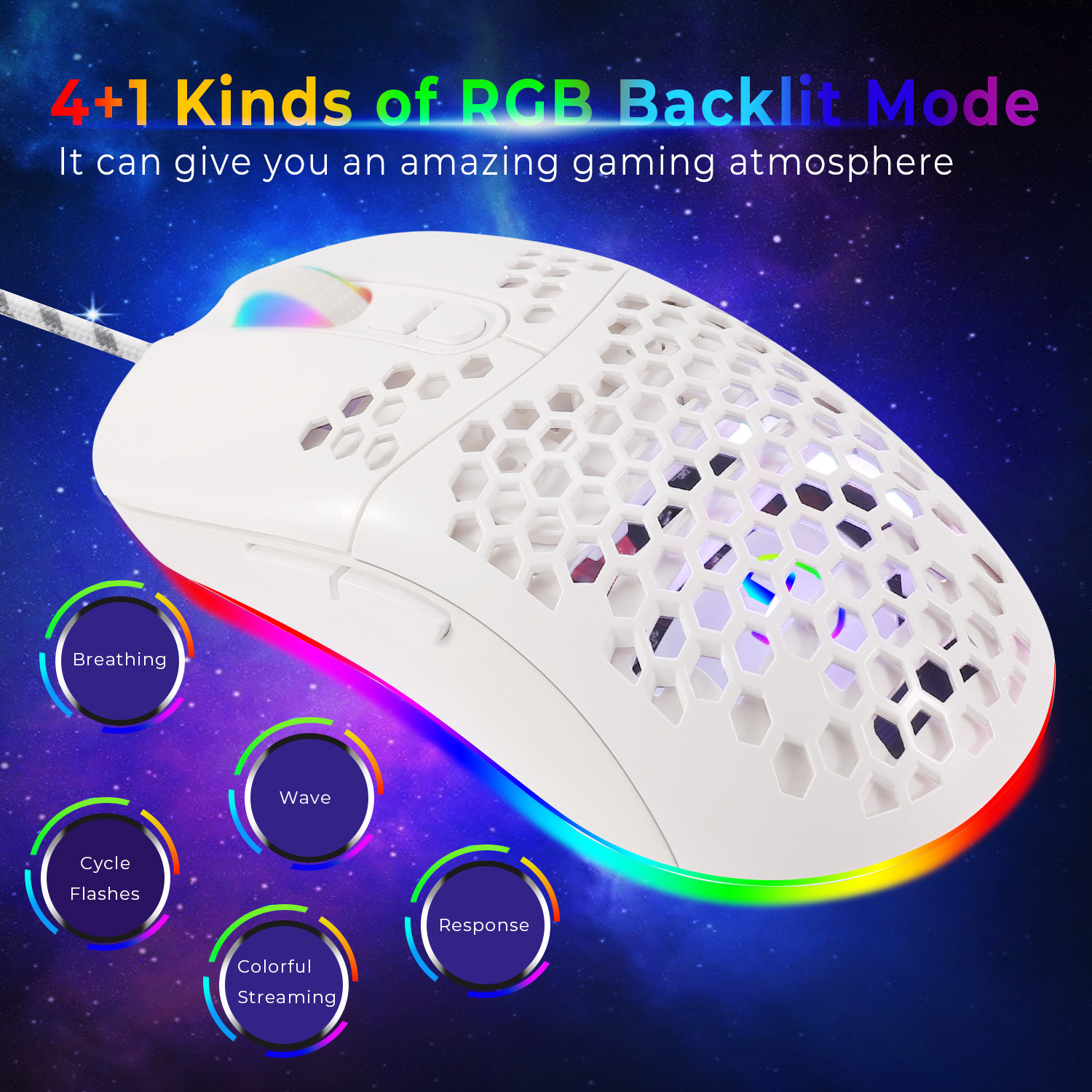 Hole RGB Glow Macro Programming Game Mouse 6-Key to Turn Off Lights Various Wired Mouses_voghion.com