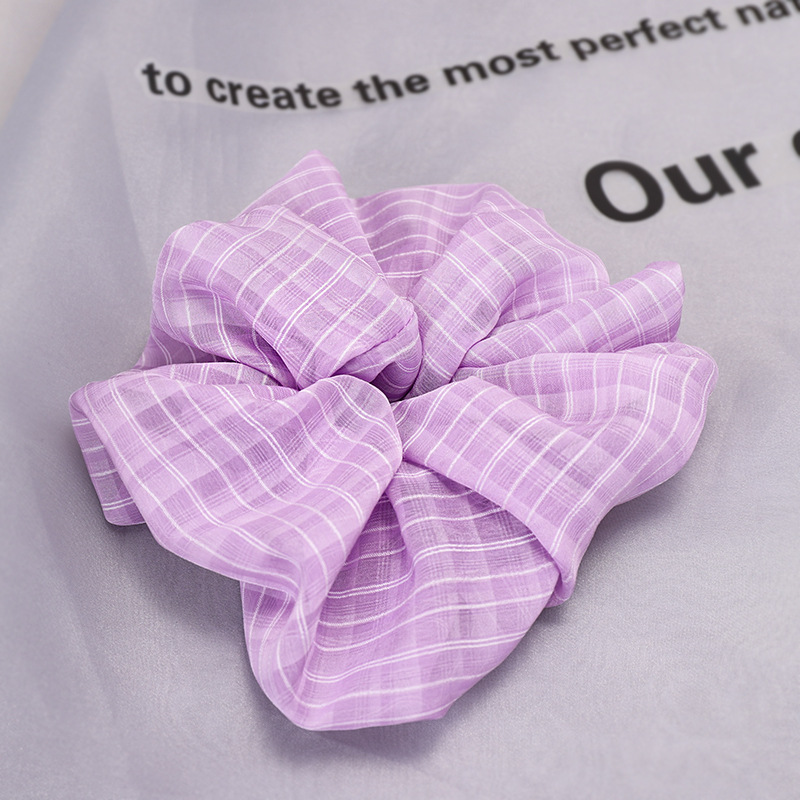 Color Mesh Yarn Lattice Hair Rope Wholesale Large Intestine Circle Balls Scalp Hair Tie Hair Accessories display picture 8