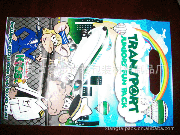 厂家直销批发供应卡通手提食品透明塑料袋包装袋