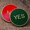 Cross -border e -commerce hot sale commemorative medal color yes/no relief commemorative chapter roasting metal badge