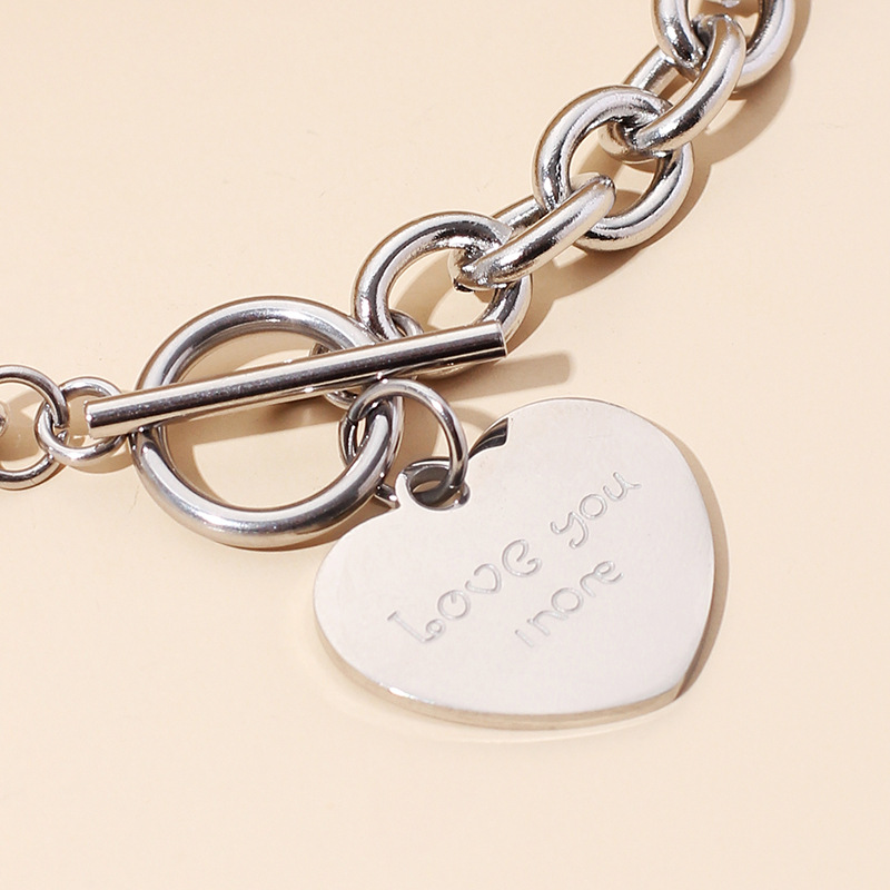 60g Weight Necklace Classification Wedding, Travel Occasion Titanium Steel Material Unisex Gender New Letter Army Brand Smiling Face Hip Hop Style Titanium Steel Necklace Accessories Jewelry 10