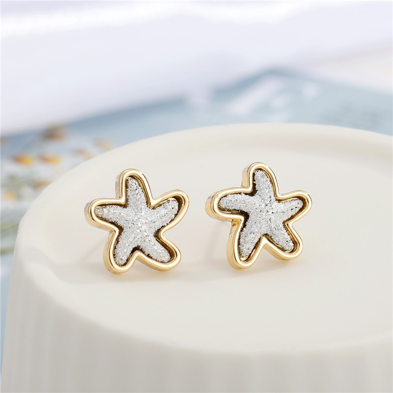 Simple  Small Starfish Earrings display picture 4