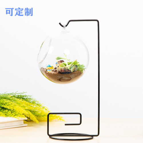 Universal Micro Landscape Wall Hook Bracket New Glass Bottle Hanger Iron Frame Barbie Doll Geometric Pattern Iron Stand