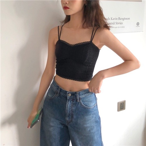 Spring and summer new French white lace rimless thin cotton cup comfortable and breathable underwear vest for girls bra2136#