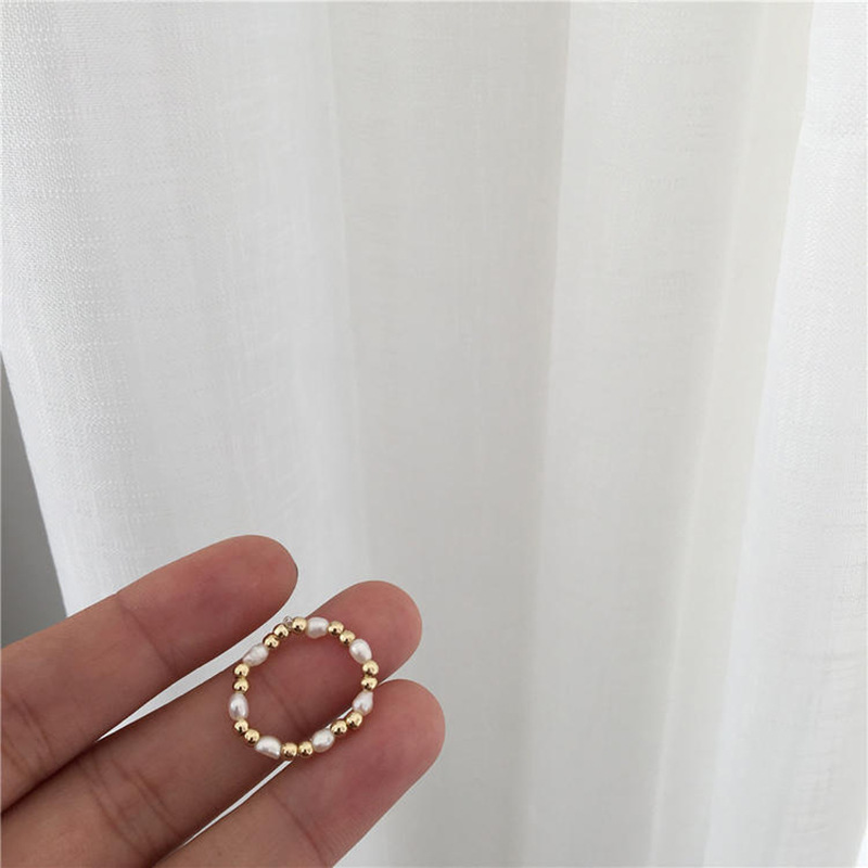 Fashion Round Pearl Copper Plating Rings 1 Piece display picture 2