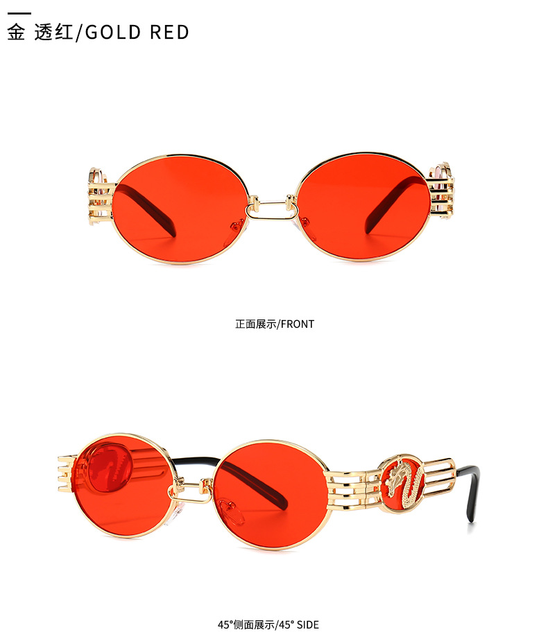 Nouveau Moderne Rétro Hip-hop Punk Exagérée Grande Marque Lunettes De Soleil display picture 4