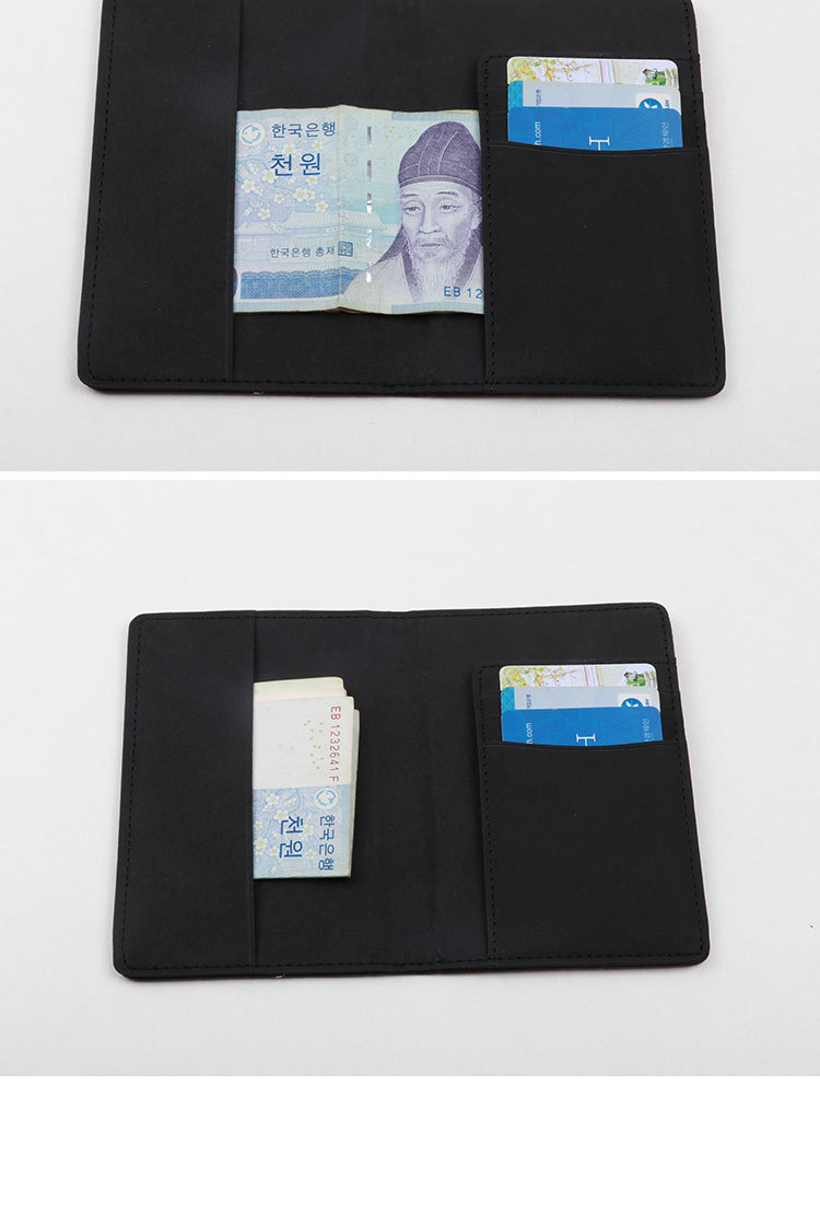 عبر الحدود حصريًا للإبداع Pu حقيبة جواز رجال محفظة رجالية مشبك بطاقة مصرفية حزمة محفظة نقدية display picture 2