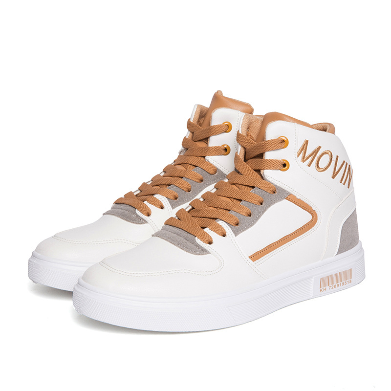 Winter universal two-tone autumn sneakers for leisure with shoelaces