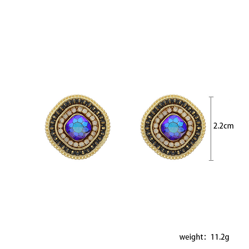 New Rhinestone Retro Earrings display picture 7