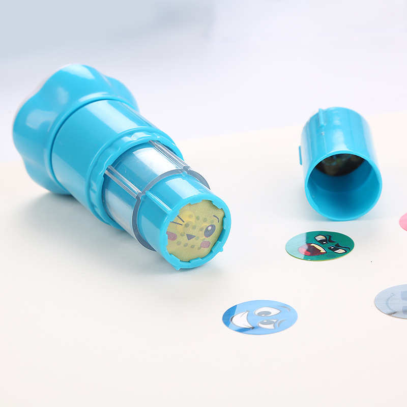 Sello de juguete para niños sello adhesivo transparente etiqueta adhesiva sello de dibujos animados sello de aliento de jardín de infantes