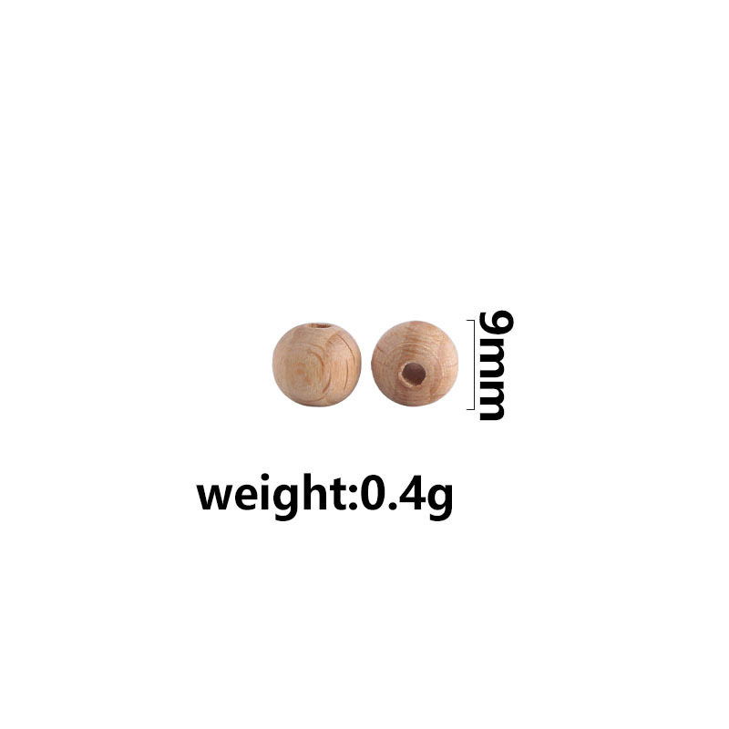 9 ~ 20mm de color Haya granos redondos juguete molar mordedor pulsera collar cadena chupete DIY accesorios la joyería