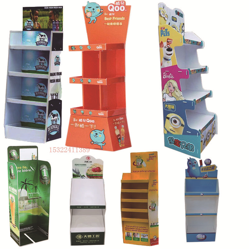 定做防潮塑料中空板展示架多种色彩选择UV印刷手动组装