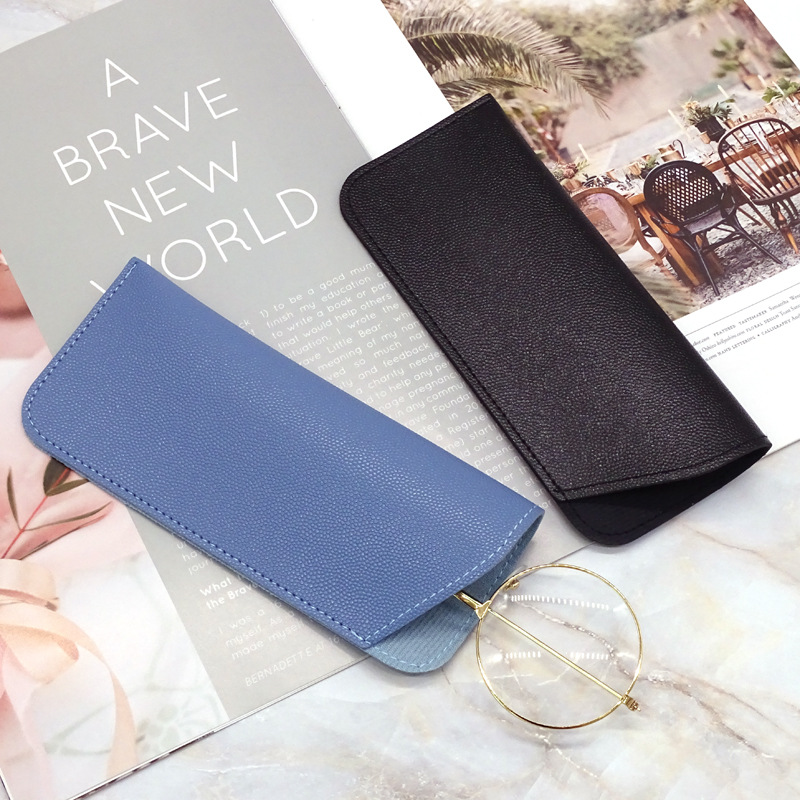 New Thickened Leather Opening Sunglasses Bag Reading Glasses Leather Case Dustproof Storage Bag Portable Diagonal Pocket display picture 6