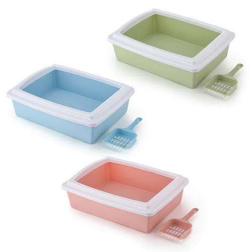 Pet litter box, pet toilet, dog toilet, pet cleaning supplies, plastic cat litter box, free pet shovel