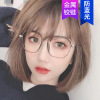 Xiaohongshu anti -blue light face big frame irregular polygonal box 2020 new flat light mirror glasses