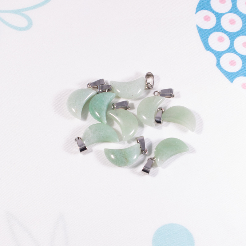 Fábrica al por mayor natural Rosa piedra Luna COLLAR COLGANTE DIY joyería haciendo pendientes accesorios de la joyería en stock