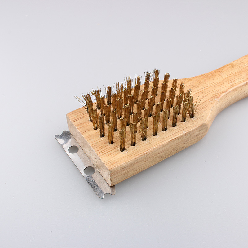 Fábrica directa todo tipo de cepillo de barbacoa cepillo de limpieza barbacoa herramienta cepillo de alambre de cobre cepillo de limpieza de alambre de acero