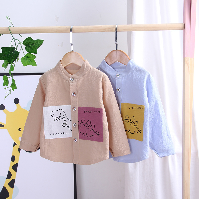 兒童春裝男童2021新款兒童襯衫男小童寶寶春秋棉上衣外套洋氣。