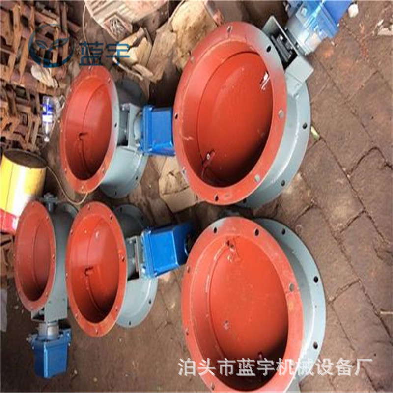 法兰手动通风蝶阀手柄涡轮蝶阀500*500调风阀矩形风门翻板蝶阀