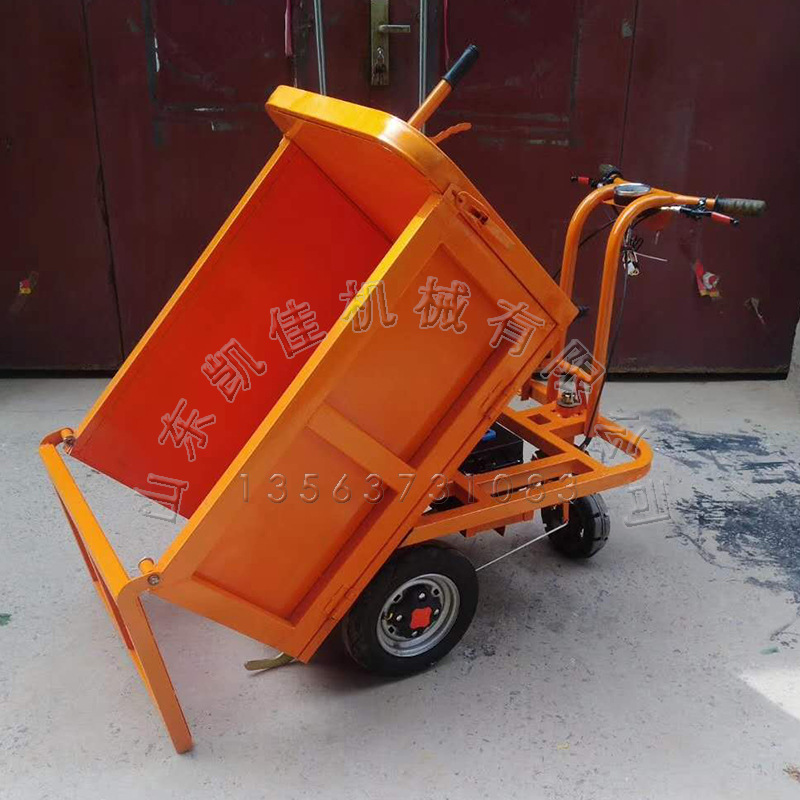 建筑工地推灰车 电动推砖车 养殖厂自卸手推车 电动手掀小推车