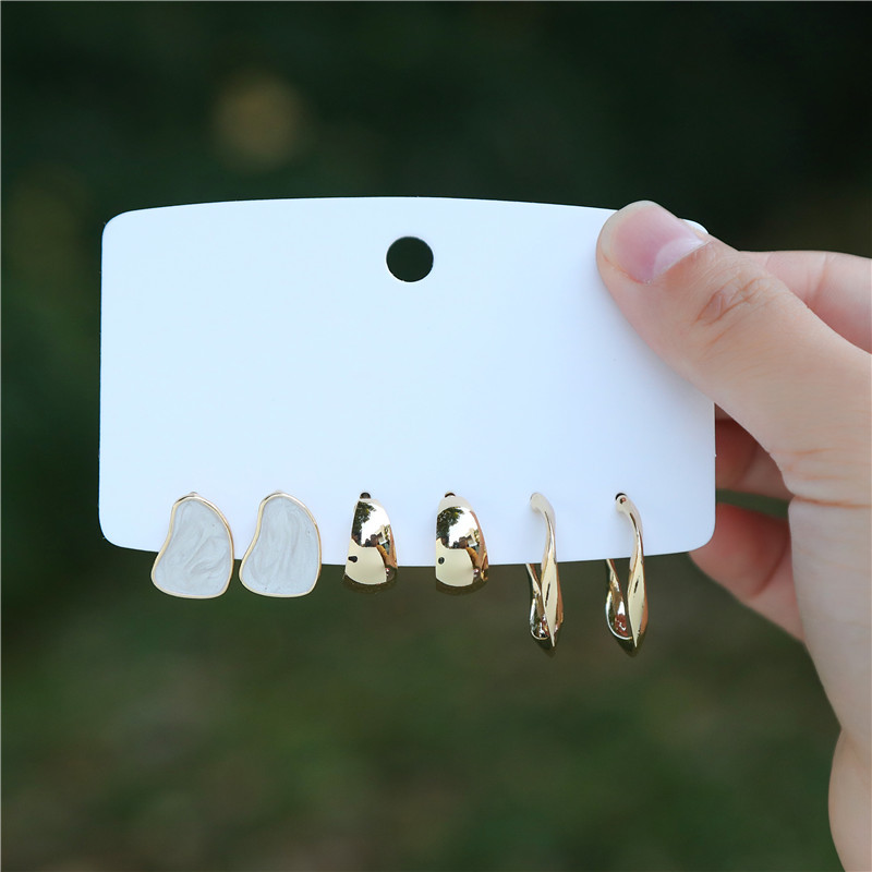 Simple C-shaped Earrings Set display picture 2