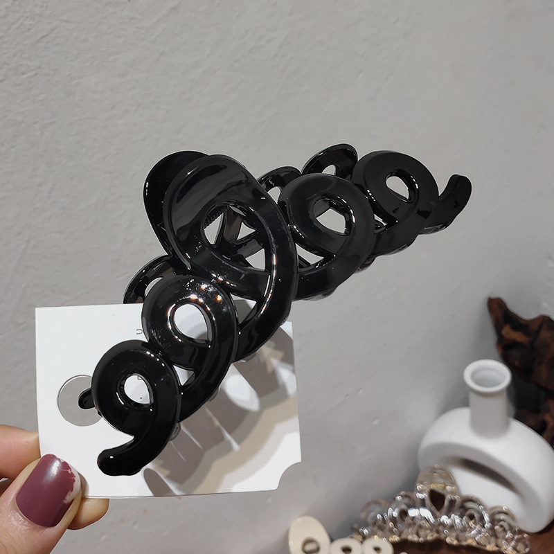 Korea Simple Silk Hollow Clip display picture 5