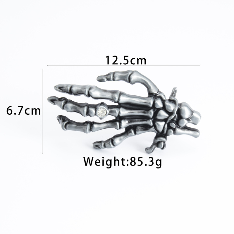 New Hot Men's Skull Large Head Claw Rider Personalized Trendy Outdoor Leisure Fashion Plate Buckle Pant Belt_voghion.com
