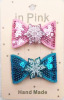 Nail sequins with bow, shiny fresh hair accessory for princess, cleaner, acrylic resin with accessories, new collection