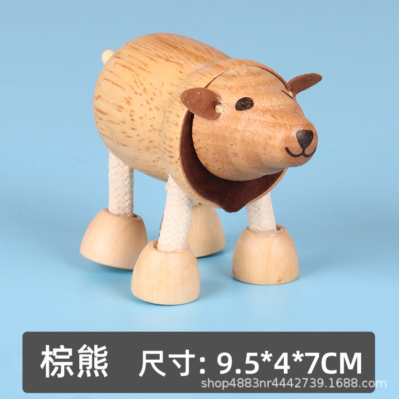 Figura Mini de Animales de Madera 18 Modelos Madera para Niños image 13