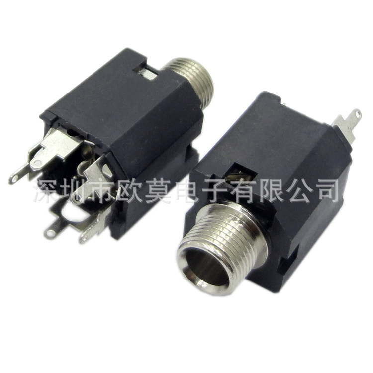 Short head 9.0mm yellow/white mouth 6.35 microphone socket 6.35 audio socket 6.35 microphone connection socket