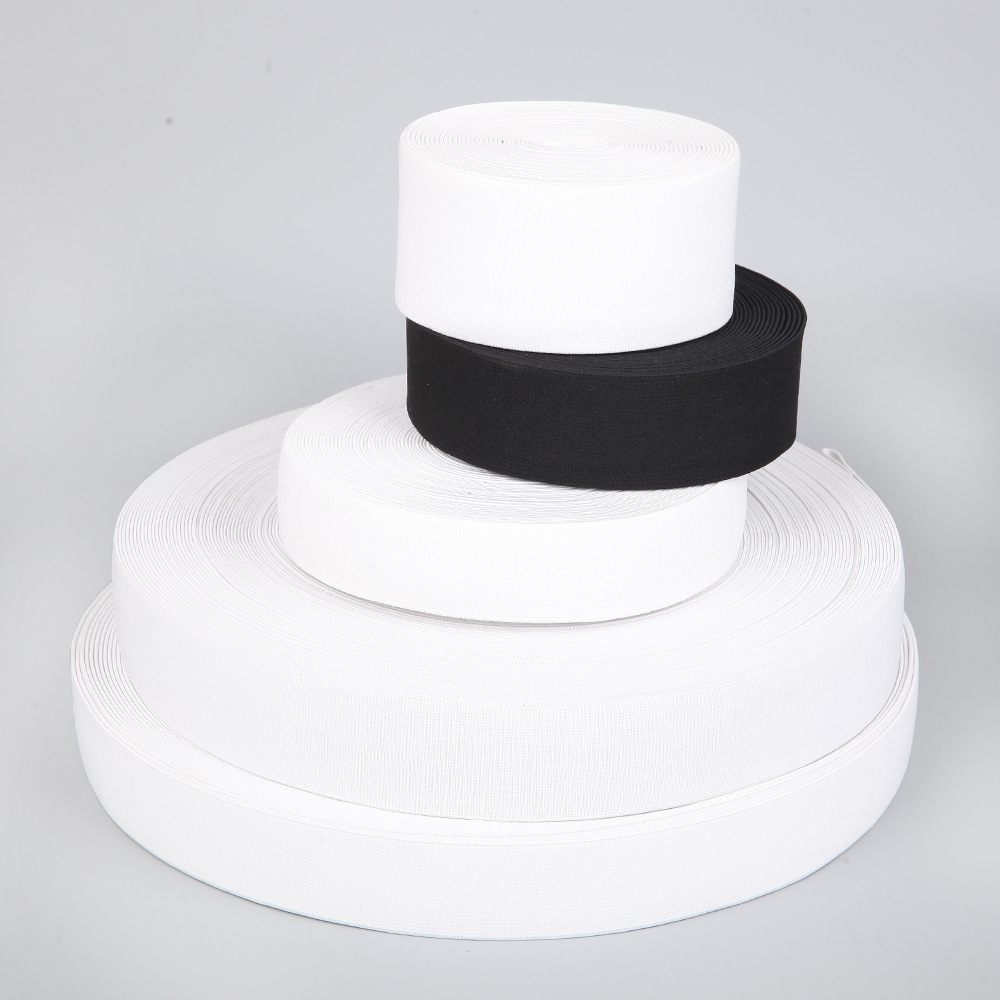 高弹尼龙松紧带梭织黑白平纹橡筋弹力带内衣肩带服装辅料厂家直销