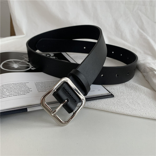 New women's belt square buckle versatile student fashion belt trendy decorative trouser belt supply