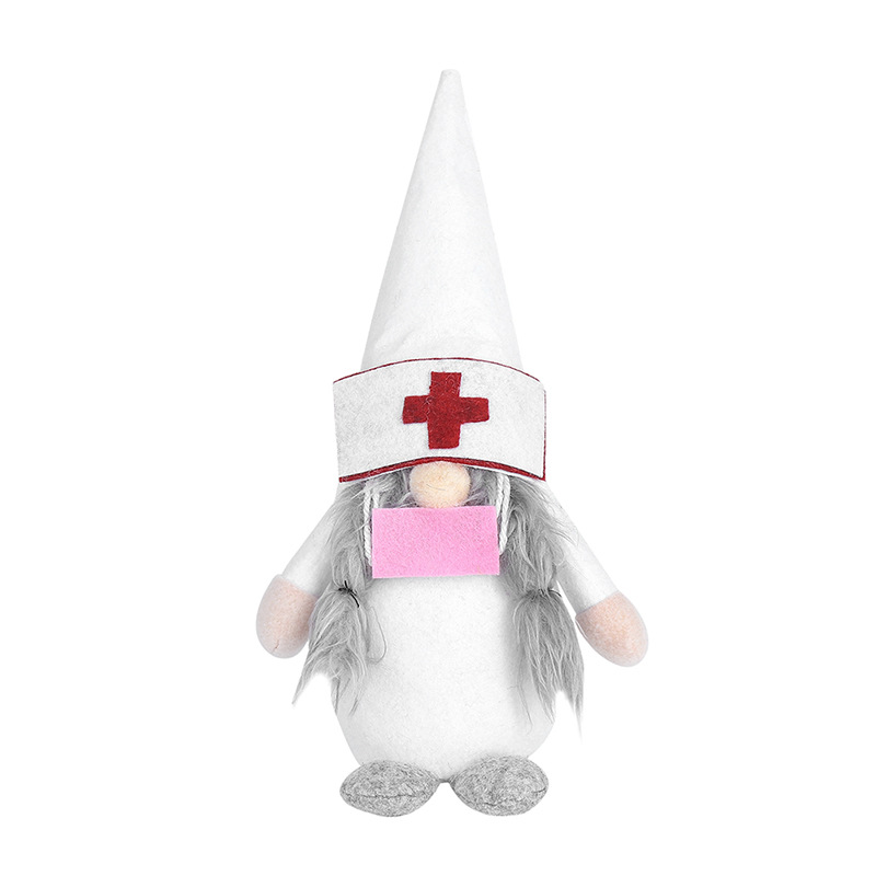 흰 모자 핑크 마스크 인형