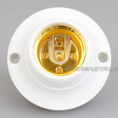 E27 screw base small decorative flush mount ceiling lamp holder, 70mm diameter round socket, phenolic small lamp head