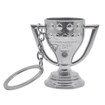 2020欧洲杯足球球迷用品西班牙联赛冠军小奖杯锌合金版钥匙扣批发