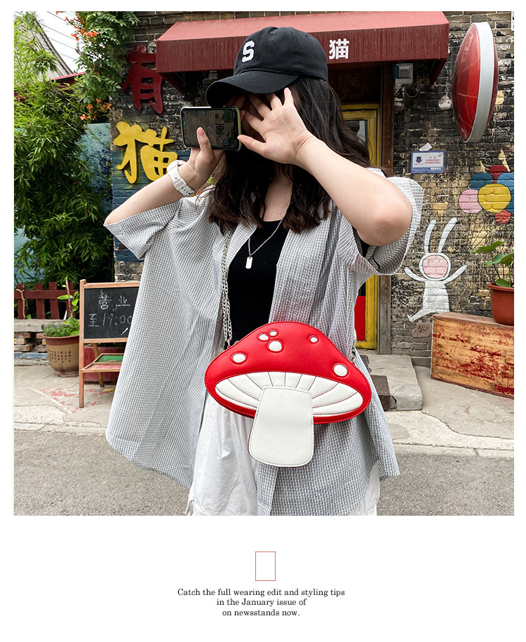 652g Weight Polyester Lining Material Zipper Closure Type Single Shoulder Strap Strap Type Circle Bag Bags Type Travel, Street Occasion Pu Leather Material Fruit Pattern All Seasons Season Women's Gender Cute Style Round Shape Red Color Small Size Small Pu Leather Circle Bag Shoulder Bags 9