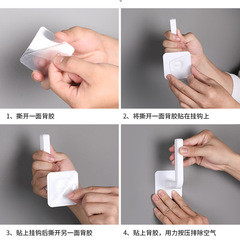 Kitchen and bathroom hole-free wall-mounted hooks invisible storage shelf pot lid rack wall-mounted storage rack