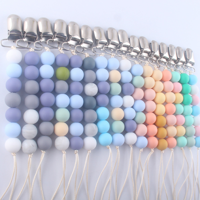 Silicona calmante chupete cadena bebé mordedor chupete clip cadena mordedor amoladora cadena anti-caída cadena anti-perdida Nuevo