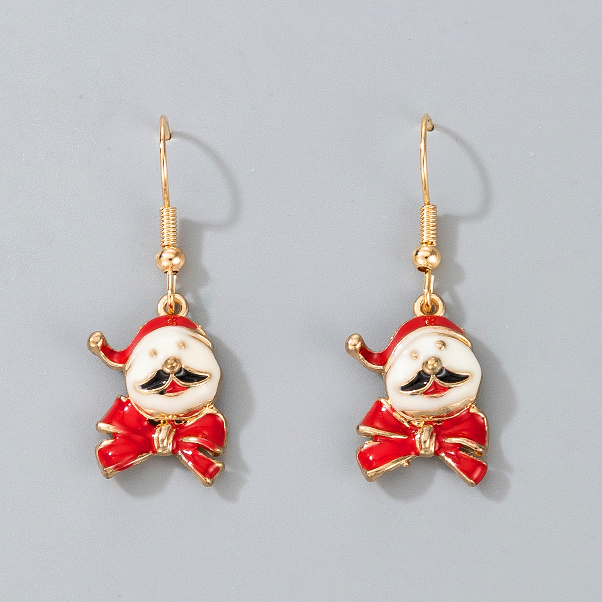 Christmas Tree Snowman Elk Santa Earrings display picture 6