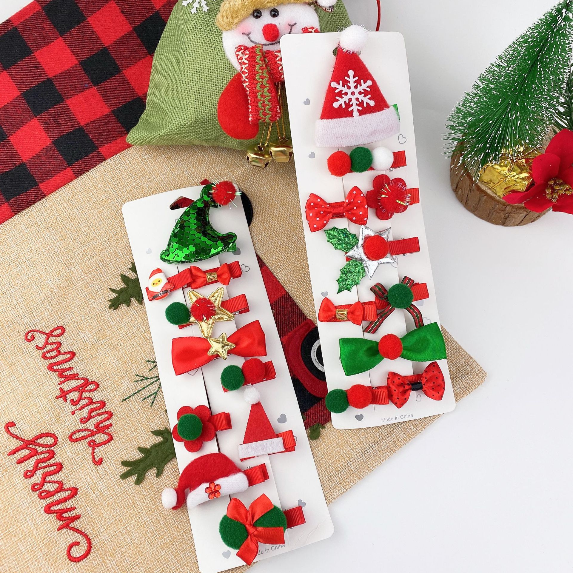 Christmas Hat Christmas Tree Love Hairpin Set display picture 5