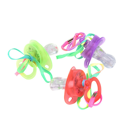  Flashing Pacifier Street Stall Toy LED Flashing Lights Bungee Nightclub Bar Glowing Toy Pacifier Whistle