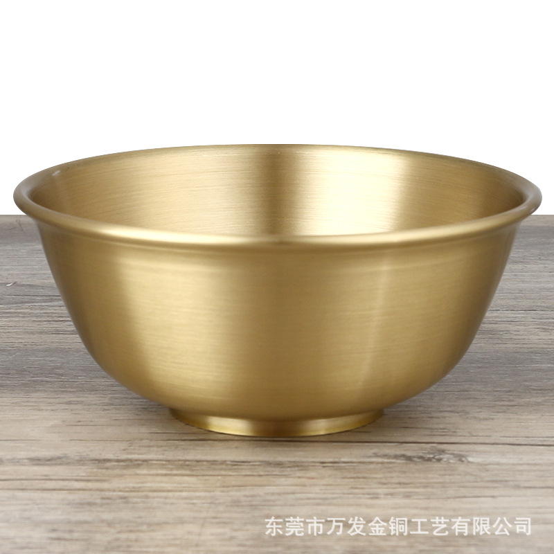 素面圆边铜碗3