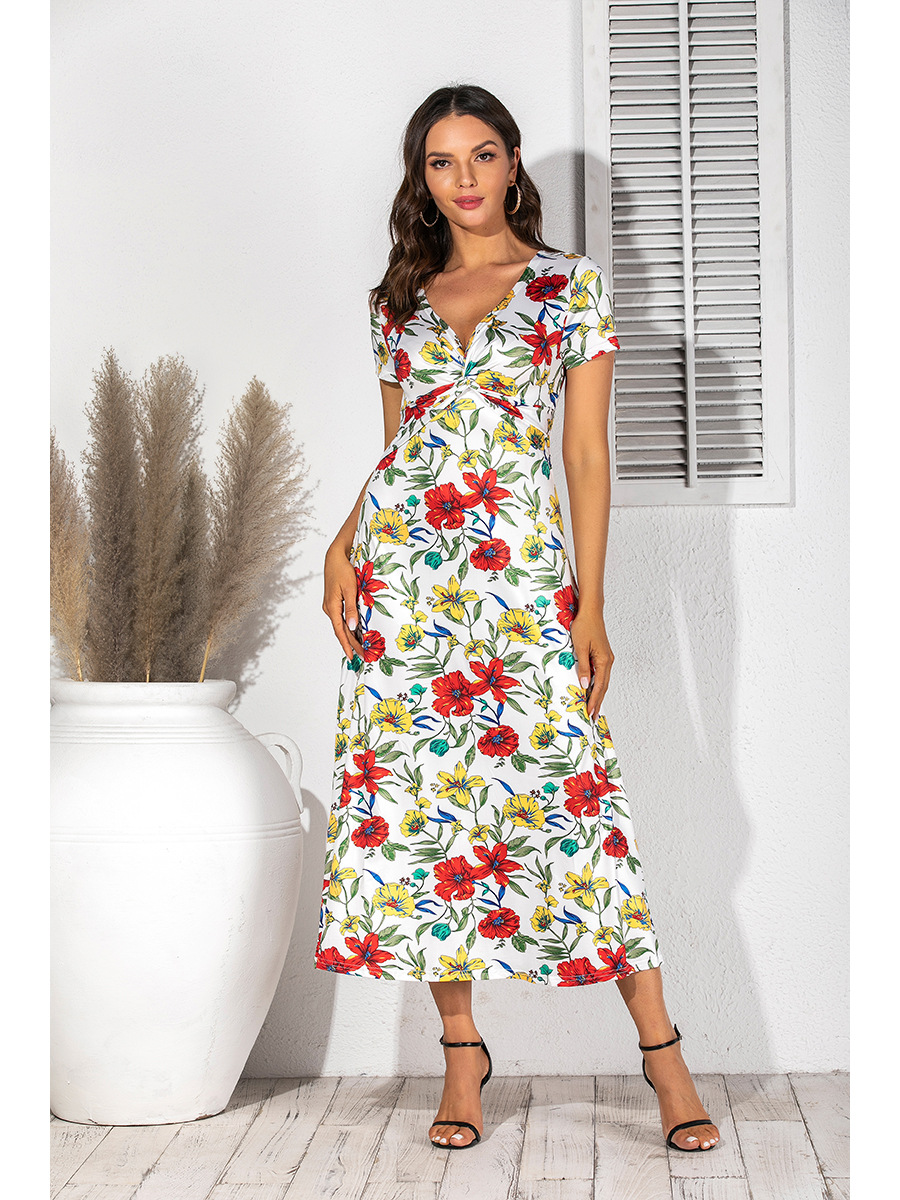 printed dress cross-length skirt NSAL2928