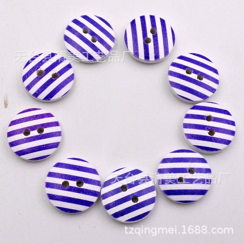15mm fondo blanco pintado de madera botones decorativos de madera impreso flores y plantas, botones de rayas a cuadros 100 un paquete